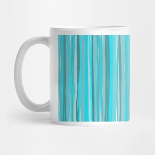 Teal Stripes: Vertical Mug